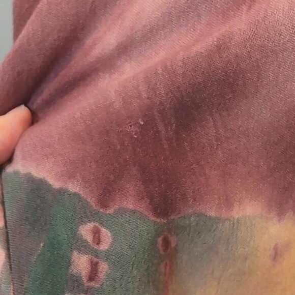 India Boutique Tie Dye Rayon Dress Umbrella Cover Up Embroidered Sleeveless O/S - Picture 10 of 16